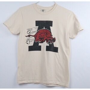 Women's Natural Arkansas Razorbacks Comfort Colors Game Day T-Shirt Size Small